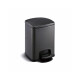PREMIUM rectangular pedal bin, 5 L, soft-close / matt black #1