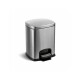 PREMIUM rectangular 5-litre pedal bin, soft-close / satin-finish stainless steel #1