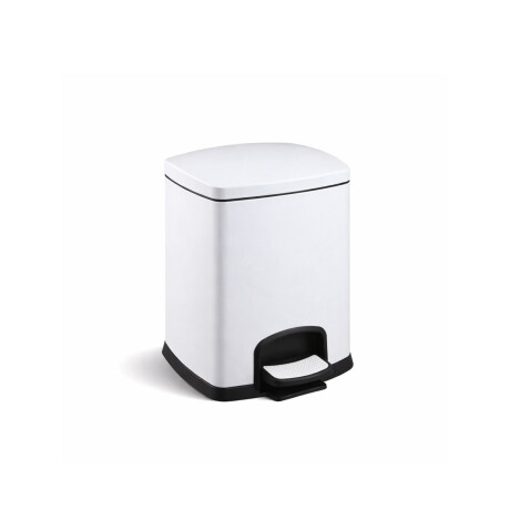 PREMIUM rectangular pedal bin, 5 L, soft-close / white #1