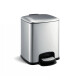 PREMIUM rectangular pedal bin, 8 L, soft-close / satin-finish stainless steel #1