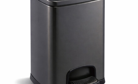 PREMIUM rectangular pedal bin, 20 L, soft-close / matt black