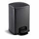PREMIUM rectangular pedal bin, 20 L, soft-close / matt black #1