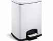 PREMIUM rectangular pedal bin, 20 L, soft-close / white
