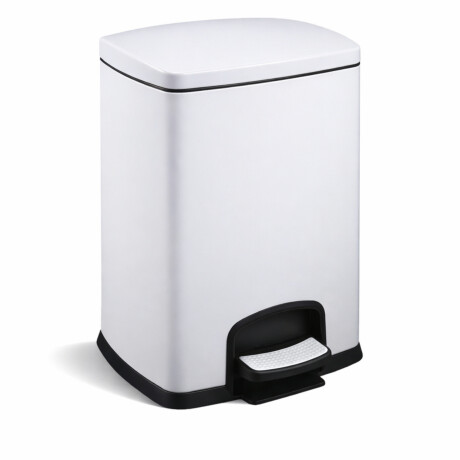 PREMIUM rectangular pedal bin, 20 L, soft-close / white #1