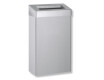 30-litre waste bin with open lid, R10 series / brushed stainless steel