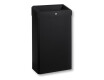 30-litre waste bin with open lid, R1 series / matt black stainless steel