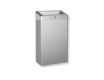 30-litre waste bin with open lid, R1 series / brushed stainless steel