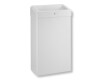 30-litre waste bin with open lid, R1 series / matt white stainless steel