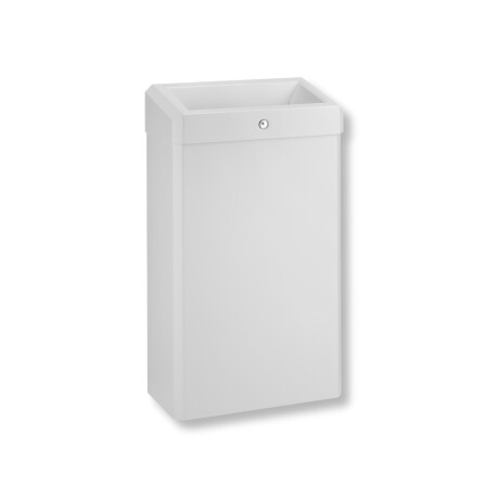 30-litre waste bin with open lid, R1 series / matt white stainless steel #1