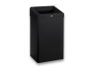 49-litre waste bin with open lid, R1 series / matt black stainless steel