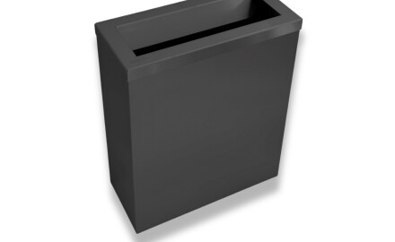 25-litre bin, lid with a slot / matt black stainless steel