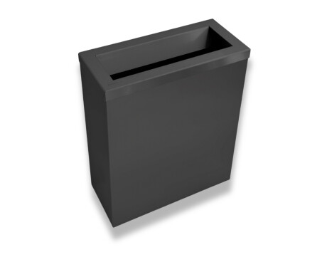 25-litre bin, lid with a slot / matt black stainless steel