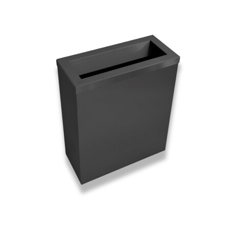 25-litre bin, lid with a slot / matt black stainless steel #1