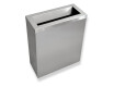 25-litre waste bin, lid with a slot / brushed stainless steel