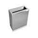 25-litre waste bin, lid with a slot / brushed stainless steel #1