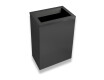 50-litre bin, lid with a waste chute / matt black stainless steel