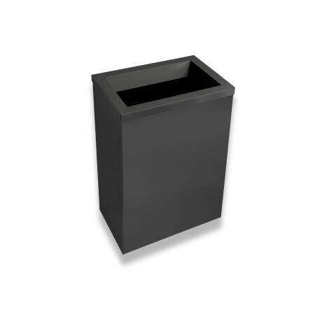50-litre bin, lid with a waste chute / matt black stainless steel #1