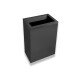 50-litre bin, lid with a waste chute / matt black stainless steel #1
