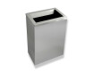 50-litre waste bin, lid with a disposal opening / brushed stainless steel