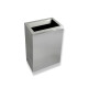 50-litre waste bin, lid with a disposal opening / brushed stainless steel #1