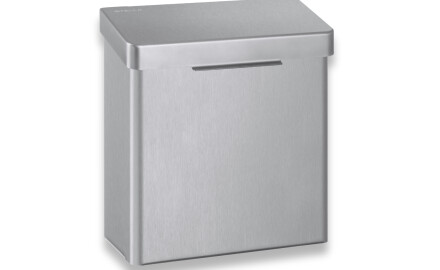 4.5L sanitary waste bin, R10 series / brushed stainless steel