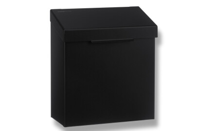4.5L sanitary waste bin, R1 series / matt black stainless steel