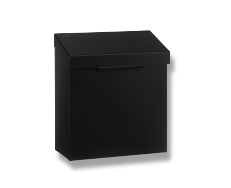 4.5L sanitary waste bin, R1 series / matt black stainless steel