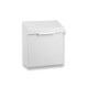 4.5L sanitary waste bin, R1 series / matt white stainless steel #1