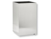 60-litre square under-counter waste bin on castors / brushed stainless steel