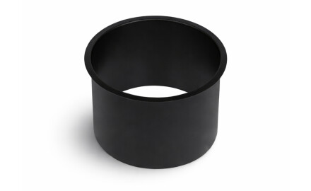 Round under-counter bin collar, Ø150 / matt black stainless steel