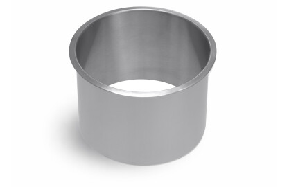 Round under-counter bin collar, Ø150 / brushed stainless steel