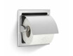Toilet roll holder / built-in / polished steel