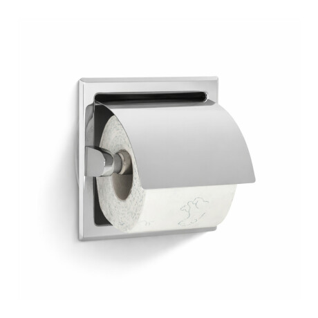 Toilet roll holder / built-in / polished steel #1