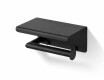 Toilet roll holder / with shelf / matt black