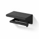 Toilet roll holder / with shelf / matt black #1
