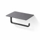 Toilet roll holder / with shelf / matt black #1