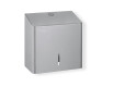 Square toilet roll holder for rolls up to Ø19 cm – R10 series / brushed stainless steel