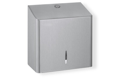 Square toilet roll holder for rolls up to Ø19 cm – R10 series / brushed stainless steel