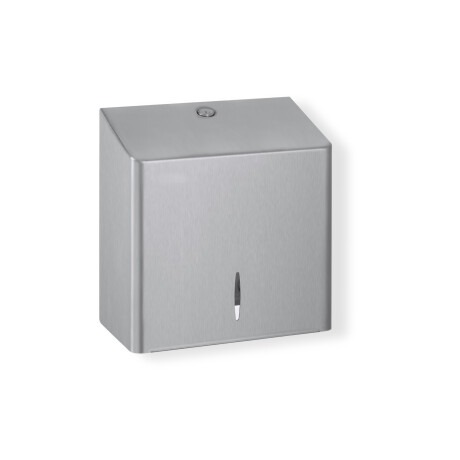 Square toilet roll holder for rolls up to Ø19 cm – R10 series / brushed stainless steel #1