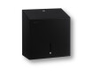 Square toilet roll holder for rolls up to Ø19 cm – R1 series / matt black stainless steel