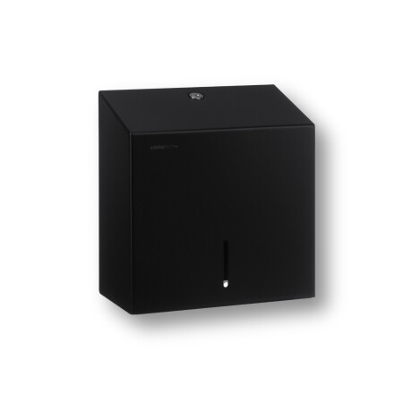 Square toilet roll holder for rolls up to Ø19 cm – R1 series / matt black stainless steel #1