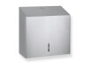 Square toilet roll holder for rolls up to Ø19 cm – R1 series / brushed steel