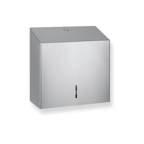 Square toilet roll holder for rolls up to Ø19 cm – R1 series / brushed steel #1