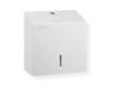 Square toilet roll holder for rolls up to Ø19 cm – R1 series / matt white stainless steel