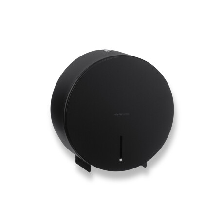 Round toilet roll holder for rolls up to Ø 19 cm – R1 series / matt black stainless steel #1