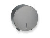 Round toilet roll holder for rolls up to Ø 19 cm – R1 series / brushed stainless steel