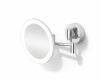3x magnifying make-up mirror, round, with LED backlighting, smooth light colour adjustment, tiltable, double-jointed arm / chrome