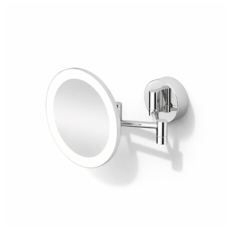 3x magnifying make-up mirror, round, with LED backlighting, smooth light colour adjustment, tiltable, double-jointed arm / chrome #1