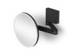 5x magnifying make-up mirror, round, with LED backlighting, smooth light colour adjustment, tiltable, double-jointed arm / matt black