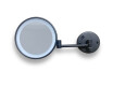 3x magnifying make-up mirror, round, with neutral-colour LED lighting, tiltable, double-jointed arm / matt black